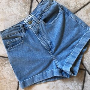 AMERICAN APPAREL HIGH WAISTED SHORTS